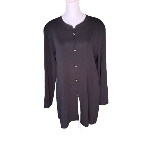 Misook - Tunic Style Button Detail Sweater Sz M - Picture 1 of 7